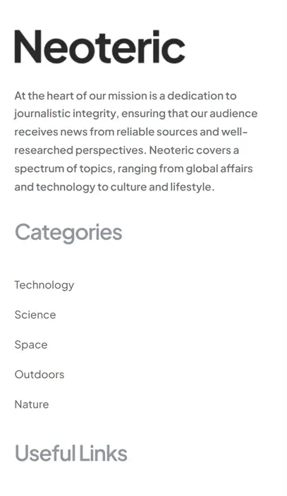 Divi Menu Module Layout and Styling - Mobile After